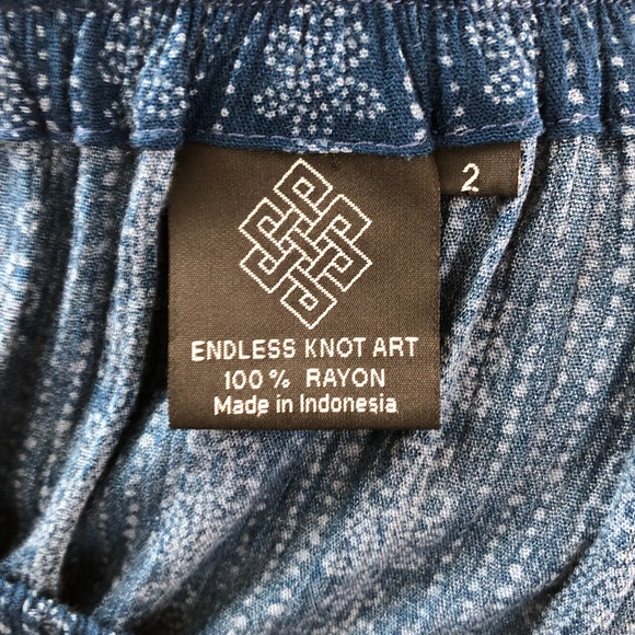 90’s Y2K Flowy Blue Wrap Skirt - Picture 7 of 12